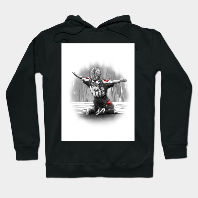 Pavel Nedvěd -  Juve Serie A Football Artwork Hoodie by barrymasterson